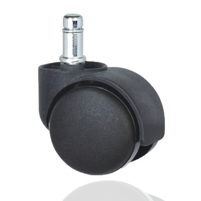 50 mm Siyah Top Plate Casters, Nylon Twin Sound Mobilya Evrensel Castor Wheels