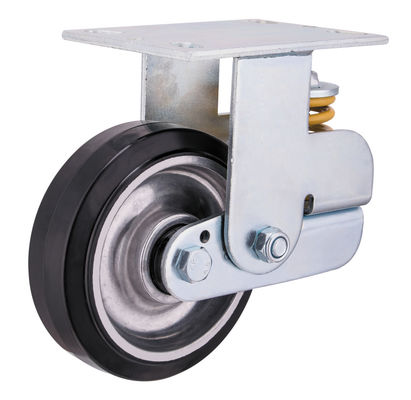 Alüminyum çekirdek lastik yaylı yüklü kastor tekerlekleri 150mm 200mm çapı