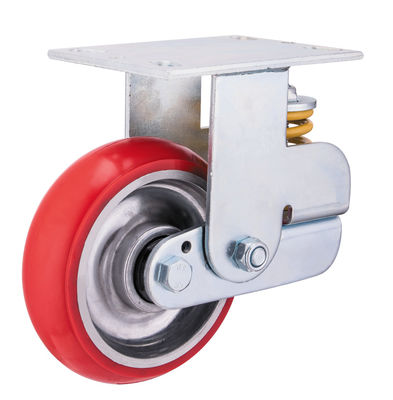 Alüminyum çekirdek lastik yaylı yüklü kastor tekerlekleri 150mm 200mm çapı
