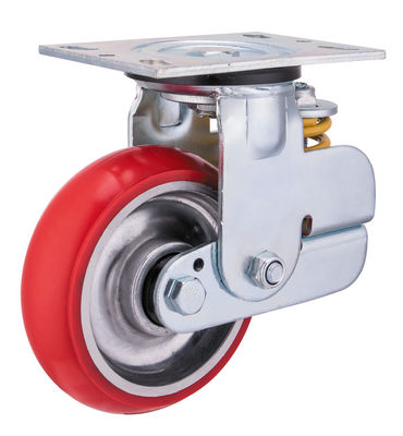 Alüminyum çekirdek lastik yaylı yüklü kastor tekerlekleri 150mm 200mm çapı