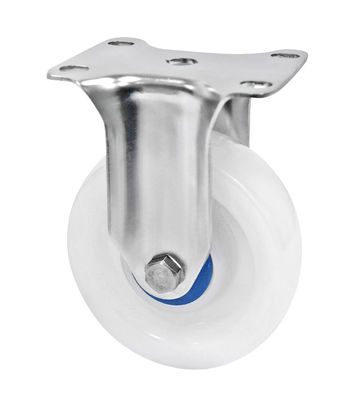 Orta Güçlü 304 Paslanmaz Çelik Casters Beyaz PA Casters 150-200KG Yük Kapasitesi