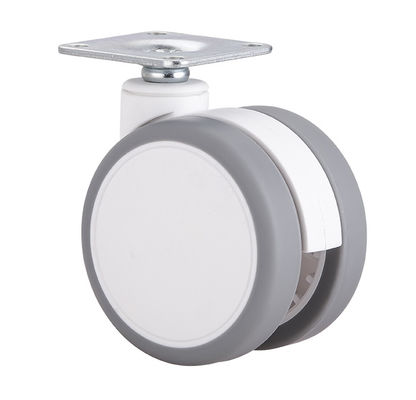 2.5 inç beyaz sessiz çift tekerlekli rotor üst plaka / tek frenli