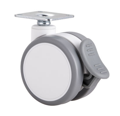 2.5 inç beyaz sessiz çift tekerlekli rotor üst plaka / tek frenli
