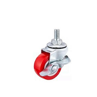 Kırmızı Caster Wheels 25mm -75mm Universal Ofis Sandalyesi Caster Wheels
